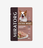 Thức ăn ướt xốt thịt gà cho tất cả giống chó trưởng thành