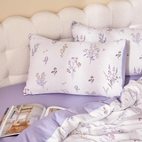Bộ ga chun vỏ chăn Goodnight Bamboo 4CT màu tím họa tiết