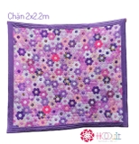 Purple hexagon patchwork blanket