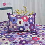 Purple hexagon patchwork blanket