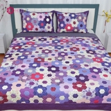Purple hexagon patchwork blanket