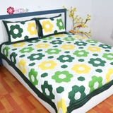 Green Hexagonal Patchwork Blanket