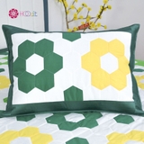 Green Hexagonal Patchwork Blanket