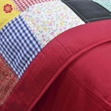 Red Bordered Plaid Blanket