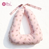 Gối Chữ U Ô Tô Họa Tiết Bướm Hồng