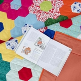Multi-colored Orange Hexagonal Blanket
