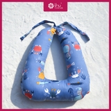 Gối oto chữ U, hoạ tiết Đại dương xanh