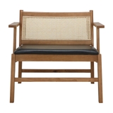 Sofa Đơn Gỗ Cao Su TAKAYAMA Màu Nâu W79xD75.5xH73.5Cm
