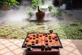 BỘ QUÂN VÀ BÀN CỜ GỖ HƯƠNG