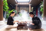 BỘ QUÂN VÀ BÀN CỜ GỖ HƯƠNG