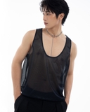 MESH TANKTOP- BLACK