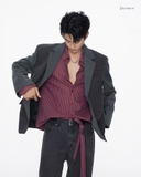 HENRY SHIRT- RED STRIPE