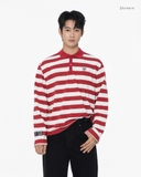 MANSION POLO- RED STRIPES