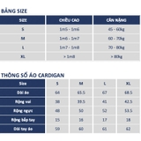 Áo CARDIGAN nam mỏng, mở khuy, cổ chữ V, đáp da lộn khuỷu tay, chất cotton mềm mịn, KHÔNG BAI XÙ - DT22-03