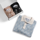 Áo POLO nam DATAMAN dệt kim, họa tiết MONOGRAM trẻ trung, chất liệu Mongtoghi mềm, nhẹ - POLODT22-02