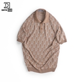 Áo POLO nam DATAMAN dệt kim, họa tiết MONOGRAM trẻ trung, chất liệu Mongtoghi mềm, nhẹ - POLODT22-02