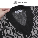 Áo GILE len nam DATAMAN dệt Jacquard, họa tiết MONOGRAM logo trẻ trung, form rộng, dáng Unisex - GILEDT22-08