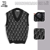 Áo GILE len nam DATAMAN dệt Jacquard, họa tiết MONOGRAM logo trẻ trung, form rộng, dáng Unisex - GILEDT22-08