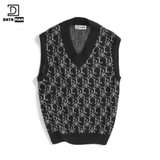 Áo GILE len nam DATAMAN dệt Jacquard, họa tiết MONOGRAM logo trẻ trung, form rộng, dáng Unisex - GILEDT22-08