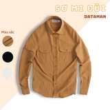 Áo Sơ Mi Đũi Nam Cao Cấp DATAMAN dài tay, dáng rộng trẻ trung, chất liệu đũi xước mềm nhẹ - SMDT22-02