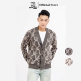 Áo Cardigan nam DATAMAN, len dệt Jacquard họa tiết Monogram DATA thời thượng, chất len dày dặn, siêu mềm mịn - DT22