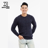 Áo len nam DATAMAN, cổ tròn, hoạ tiết vặn thừng cable-knit, chất liệu len lông cừu cao cấp, dày dặn, mềm mại - DT20