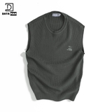 Áo gile len nam DATAMAN cao cấp, form rộng, unisex, thêu logo ở ngực, chất liệu len len lông cừu, style Hàn Quốc -  DT51