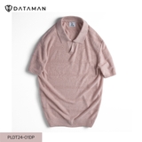 Áo POLO nam ngắn tay dệt kim DATAMAN, cổ chữ V, vải cotton mềm mại, không bai xù - PLDT24-01