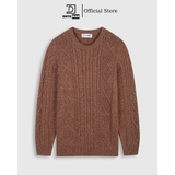 Áo len nam DATAMAN, cổ tròn, hoạ tiết vặn thừng cable-knit, chất liệu len lông cừu cao cấp, dày dặn, mềm mại - DT20