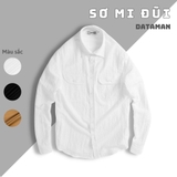 Áo Sơ Mi Đũi Nam Cao Cấp DATAMAN dài tay, dáng rộng trẻ trung, chất liệu đũi xước mềm nhẹ - SMDT22-02