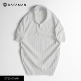 Áo Polo nam ngắn tay DATAMAN dệt kim, cổ chữ V, vải cotton chải kĩ mềm mịn, không bai xù - DT22-01