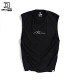 Áo thun TANKTOP nam DATAMAN, ngực thêu chữ Man, cổ tròn, form oversize, chất cotton co giãn 4 chiều- TANKTOPDT22-01