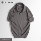 Áo Polo nam ngắn tay DATAMAN dệt kim, cổ chữ V, vải cotton chải kĩ mềm mịn, không bai xù - DT22-01