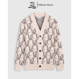 Áo Cardigan nam DATAMAN, len dệt Jacquard họa tiết Monogram DATA thời thượng, chất len dày dặn, siêu mềm mịn - DT22