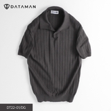 Áo Polo nam ngắn tay DATAMAN dệt kim, cổ chữ V, vải cotton chải kĩ mềm mịn, không bai xù - DT22-01
