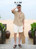 Áo sơ mi cộc tay H.I.M STUDIO Corduroy Relaxed Short Sleeve Shirt - ACH2403