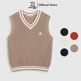 Áo gile len nam DATAMAN cao cấp, form rộng, unisex, thêu logo ở ngực, chất liệu len len lông cừu, style Hàn Quốc -  DT51