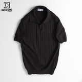 Áo Polo nam ngắn tay DATAMAN dệt kim, cổ chữ V, vải cotton chải kĩ mềm mịn, không bai xù - DT22-01