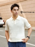 Áo POLO nam dệt kim, hoạ tiết vặn thừng thương hiệu DATAMAN, chất liệu thoáng mát - PLDT25-05