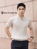 Áo POLO nam dệt kim, hoạ tiết vặn thừng thương hiệu DATAMAN, chất liệu thoáng mát - PLDT25-05