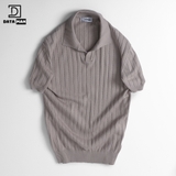 Áo Polo nam ngắn tay DATAMAN dệt kim, cổ chữ V, vải cotton chải kĩ mềm mịn, không bai xù - DT22-01