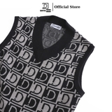 Áo GILE len nam DATAMAN dệt Jacquard, họa tiết MONOGRAM logo trẻ trung, form rộng, dáng Unisex - GILEDT22-08