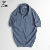 Áo Polo nam ngắn tay DATAMAN dệt kim, cổ chữ V, vải cotton chải kĩ mềm mịn, không bai xù - DT22-01
