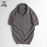 Áo Polo nam ngắn tay DATAMAN dệt kim, cổ chữ V, vải cotton chải kĩ mềm mịn, không bai xù - DT22-01
