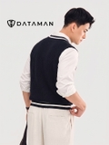 Áo gile len nam DATAMAN cao cấp, form rộng, unisex, thêu logo ở ngực, chất liệu len len lông cừu, style Hàn Quốc -  DT51