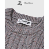 Áo len nam DATAMAN, cổ tròn, hoạ tiết vặn thừng cable-knit, chất liệu len lông cừu cao cấp, dày dặn, mềm mại - DT20