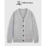 Áo Cardigan len nam DATAMAN, cổ chữ V, mở 5 khuy, chất len lông thỏ dày dặn, có viền trang trí phong cách Hàn Quốc DT31