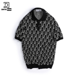 Áo POLO nam DATAMAN dệt kim, họa tiết MONOGRAM trẻ trung, chất liệu Mongtoghi mềm, nhẹ - POLODT22-02