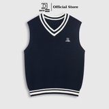 Áo gile len nam DATAMAN cao cấp, form rộng, unisex, thêu logo ở ngực, chất liệu len len lông cừu, style Hàn Quốc -  DT51