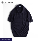 Áo POLO nam ngắn tay dệt kim DATAMAN, cổ chữ V, vải cotton mềm mại, không bai xù - PLDT24-01